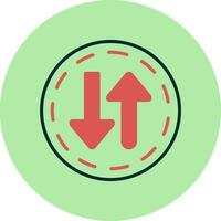 Two Way Street Vector Icon