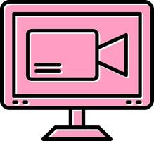 icono de vector de cámara de vídeo