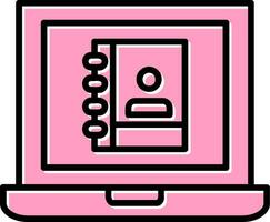 Laptop User Vector Icon