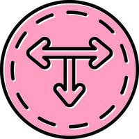 T Junction Vector Icon