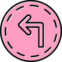 Turn Left Vector Icon