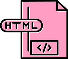 icono de vector de archivo html