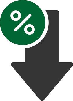 Decrease Creative Icon Design vector