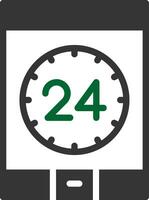 24 hora Servicio creativo icono diseño vector