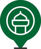 Mosque Pin Creative Icon Design vector