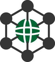 Neural Network Creative Icon Design vector