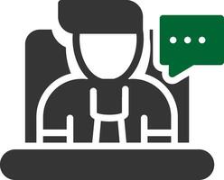 Online Interview Creative Icon Design vector
