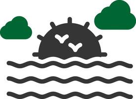 Sea Landscape Creative Icon Design vector