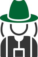 Lady Farmer Creative Icon Design vector