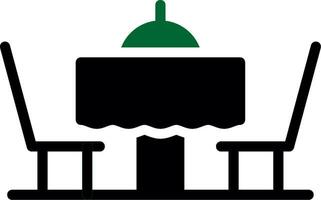 Dinner Table Creative Icon Design vector