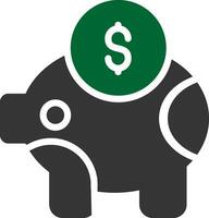 Piggy Bank Creative Icon Design vector