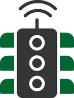 Smart Traffic Light Creative Icon Design vector