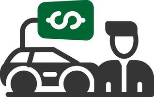 Car Salesman Creative Icon Design vector