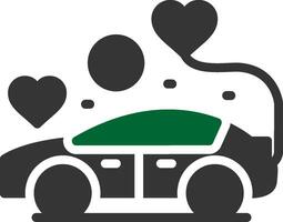 diseño de icono creativo de coche de boda vector