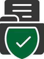 Secured Backup Creative Icon Design vector