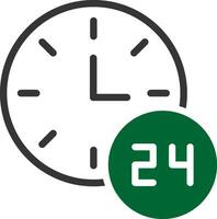 24 Hours Support Creative Icon Design vector