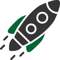 Inclined Rocket Creative Icon Design vector