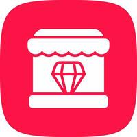 diamante tienda creativo icono diseño vector
