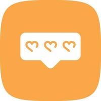 Comment Heart Creative Icon Design vector