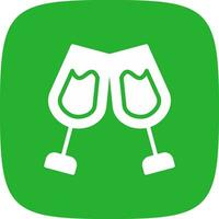 Glass Cheers Creative Icon Design vector
