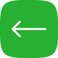 Left Arrow Creative Icon Design vector