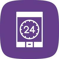 24 Hour Service Creative Icon Design vector