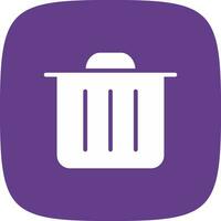 Trash Bin Creative Icon Design vector