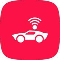 Self Driving Vehicle Creative Icon Design vector