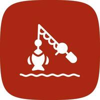 Lake Fishing Creative Icon Design vector