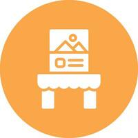 Tabletop Display Creative Icon Design vector