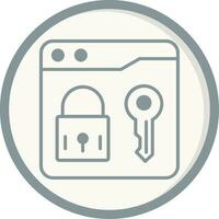 Website Locked Vector Icon