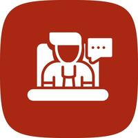 Online Interview Creative Icon Design vector