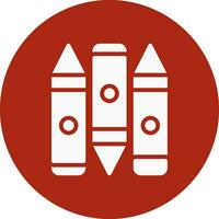 Crayon Creative Icon Design vector