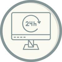 24 Hours Vector Icon