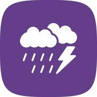 Thunderstorm Creative Icon Design vector