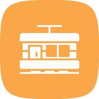 Tram Creative Icon Design vector