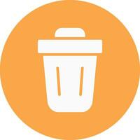 Trash Bin Creative Icon Design vector