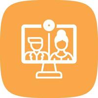 Online Interview Creative Icon Design vector
