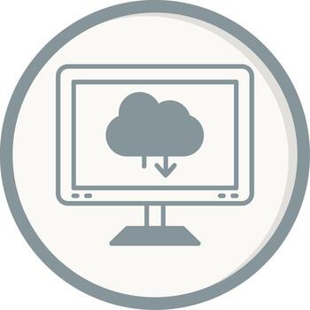 icono de vector de computación en la nube