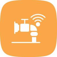 Smart Water Sensor Creative Icon Design vector