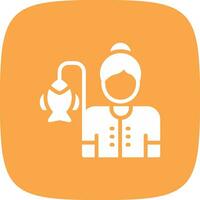 Fisherman Creative Icon Design vector