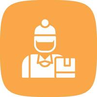 Delivery Boy Creative Icon Design vector