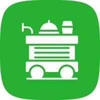 Food Trolley Creative Icon Design vector