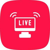 Live Streaming Creative Icon Design vector