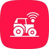 Smart Tractor Creative Icon Design vector