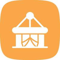 Circus Tent Creative Icon Design vector