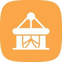 Circus Tent Creative Icon Design vector