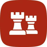 diseño de icono creativo de torres de ajedrez vector