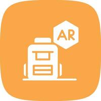 Ar Backpack Creative Icon Design vector