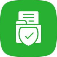Secured Backup Creative Icon Design vector
